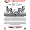Service Caster 8 Inch Semi Steel Caster Brakes/Swivel Locks and 2 Rigid, 2PK SCC-35S820-SSB-SLB-BSL-2-R-2